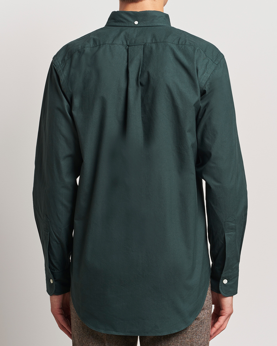 Herre | Skjorter | Kamakura Shirts | Vintage Ivy Flap Pocket Shirt Dark Green