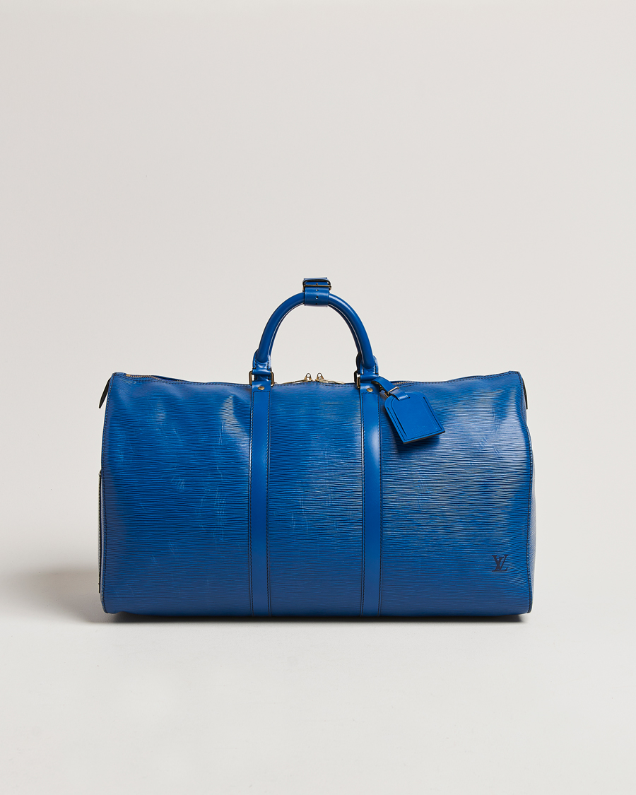Herre | Louis Vuitton Pre-Owned Keepall 50 Epi Leather Travel Bag Blue  | Louis Vuitton Pre-Owned | Keepall 50 Epi Leather Travel Bag Blue 