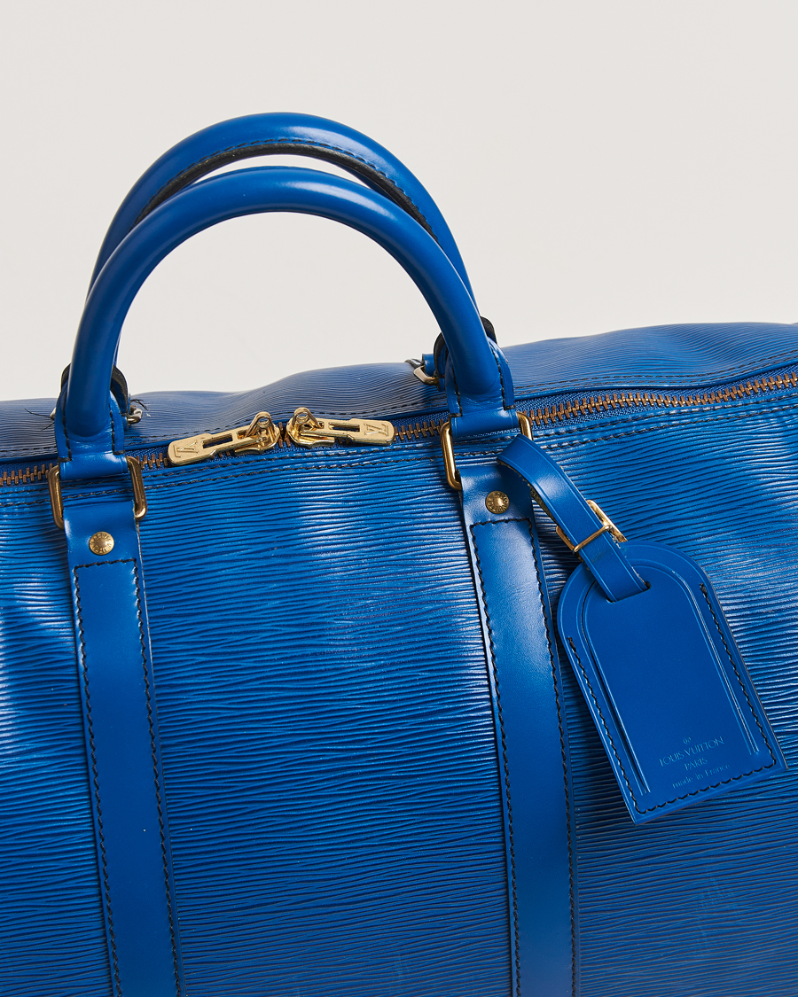 Herre | Louis Vuitton Pre-Owned Keepall 50 Epi Leather Travel Bag Blue  | Louis Vuitton Pre-Owned | Keepall 50 Epi Leather Travel Bag Blue 