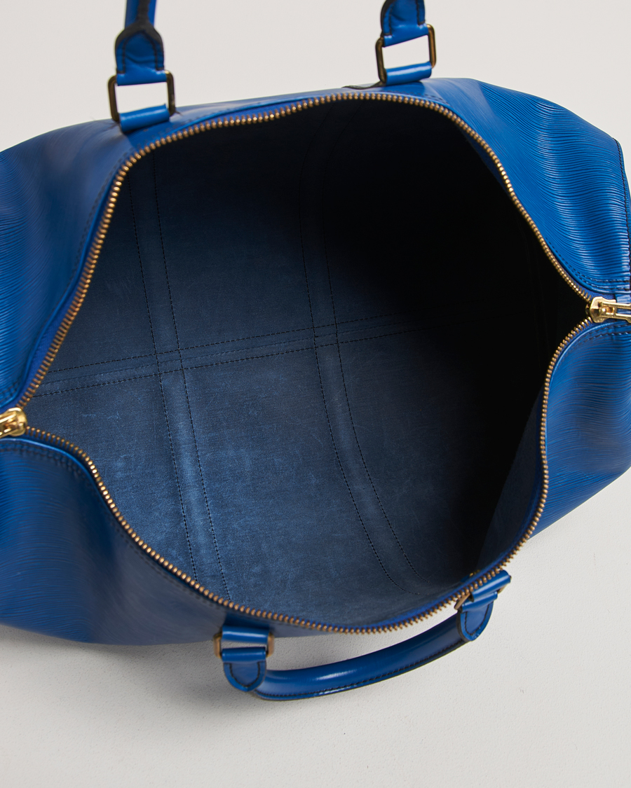 Herre | Louis Vuitton Pre-Owned Keepall 50 Epi Leather Travel Bag Blue  | Louis Vuitton Pre-Owned | Keepall 50 Epi Leather Travel Bag Blue 
