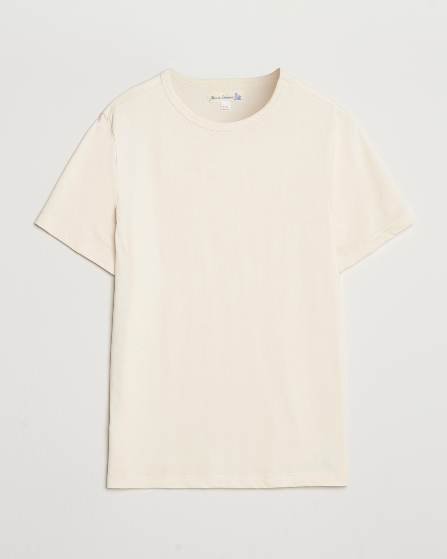 Herre | T-Shirts | Merz b. Schwanen | 1950s Classic Loopwheeled T-shirt Nature