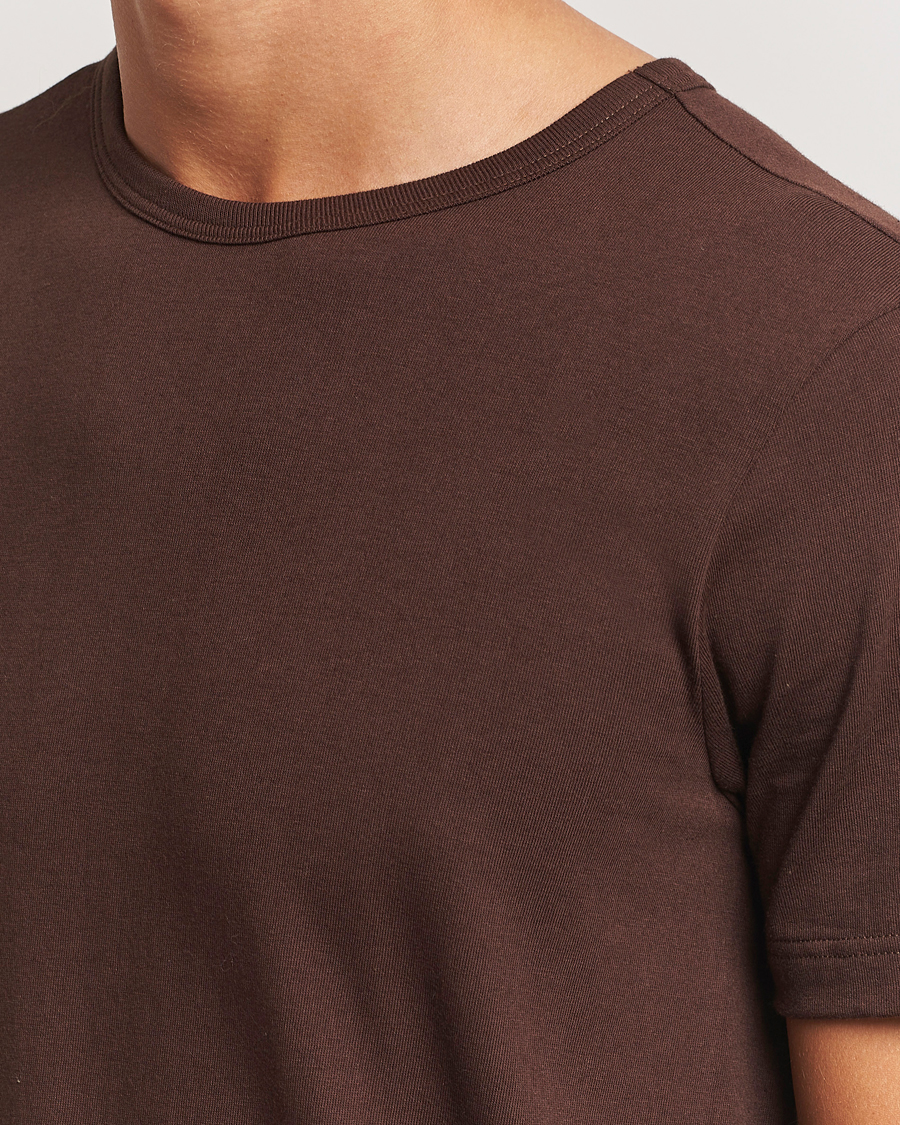 Herre | T-Shirts | Merz b. Schwanen | 1950s Classic Loopwheeled T-Shirt Coffee