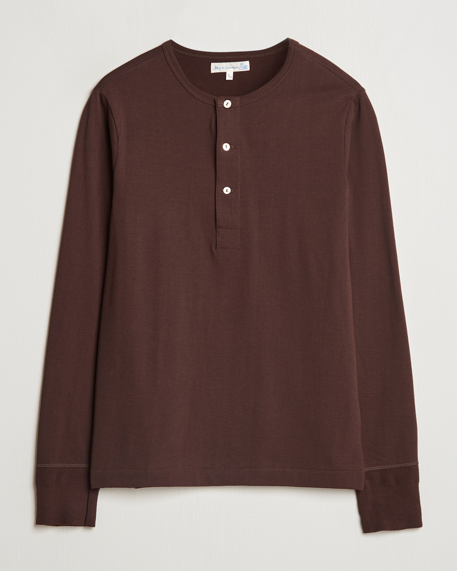 Herre | Gensere | Merz b. Schwanen | Classic Organic Cotton Henley Coffee