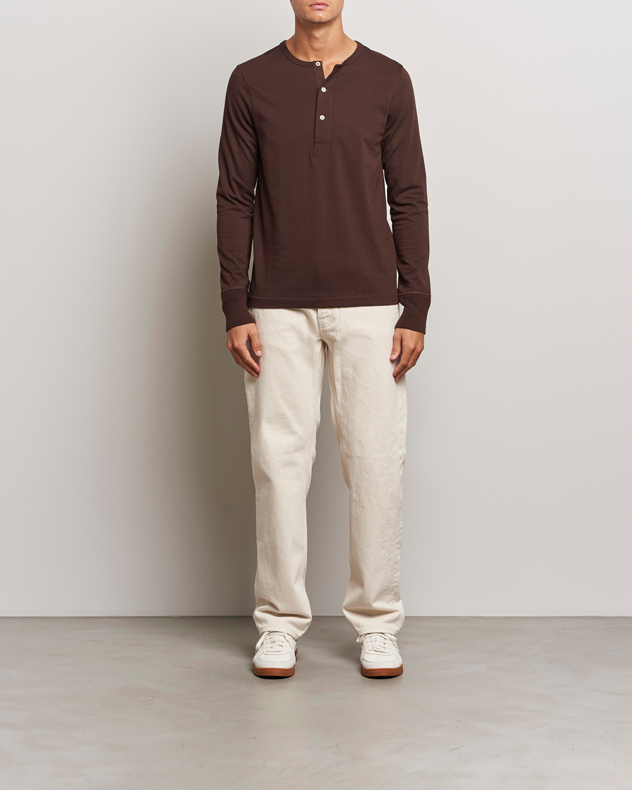 Herre | Gensere | Merz b. Schwanen | Classic Organic Cotton Henley Coffee