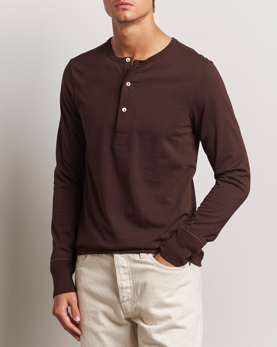 Herre | Gensere | Merz b. Schwanen | Classic Organic Cotton Henley Coffee