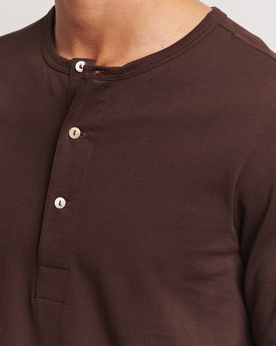 Herre | Gensere | Merz b. Schwanen | Classic Organic Cotton Henley Coffee