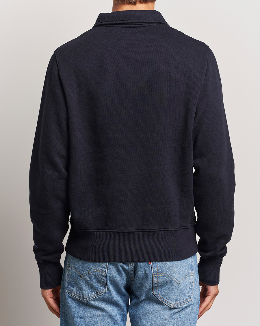 Herre | Gensere | Merz b. Schwanen | Vintage Fleece Half Zip Sweatshirt Dark Navy