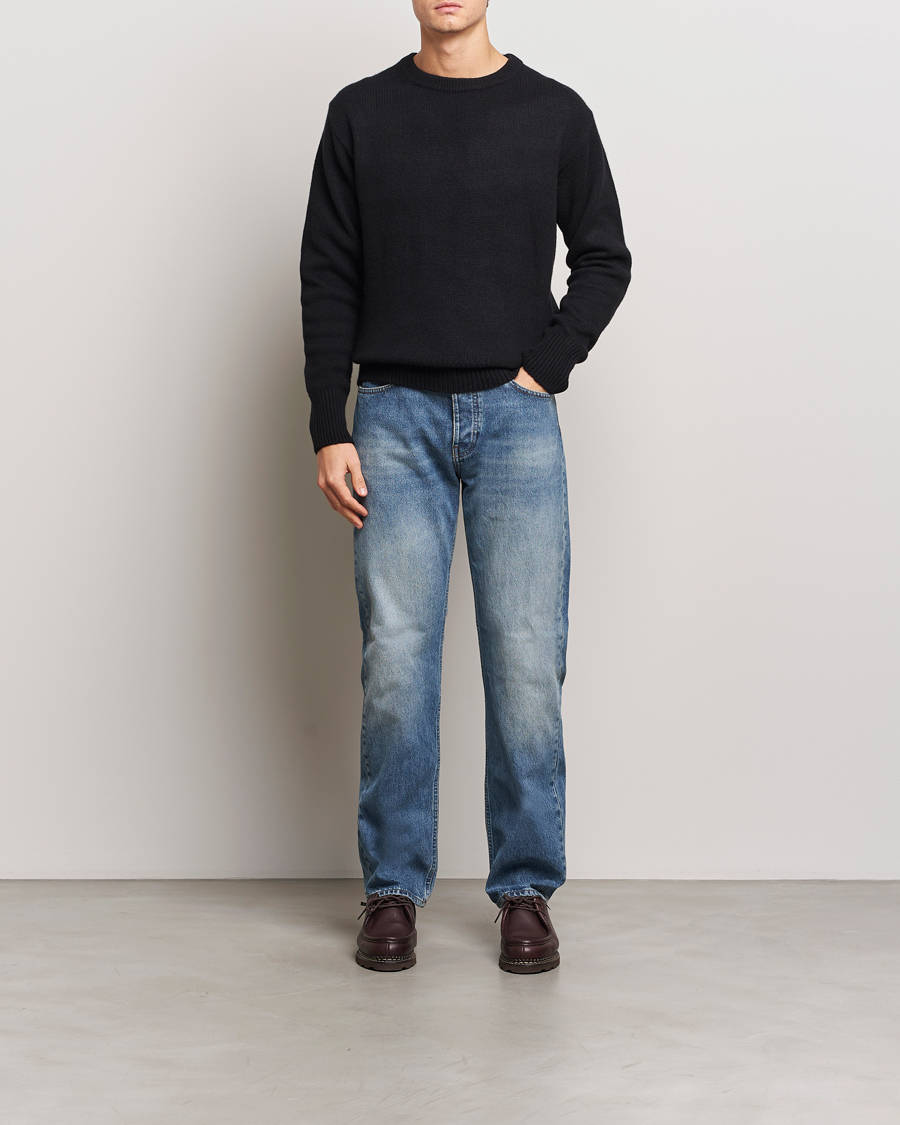 Herre | Gensere | Merz b. Schwanen | Merino/Cashmere Pullover Deep Black