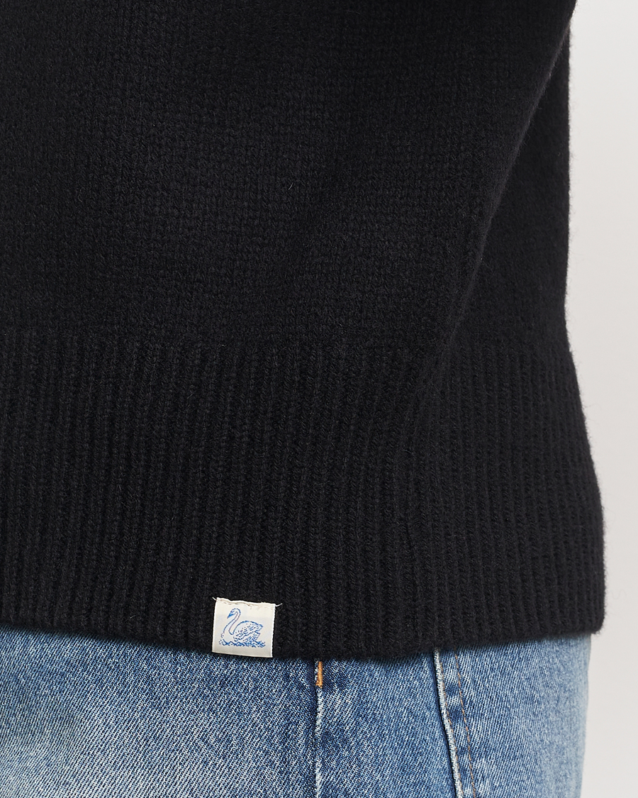 Herre | Gensere | Merz b. Schwanen | Merino/Cashmere Pullover Deep Black