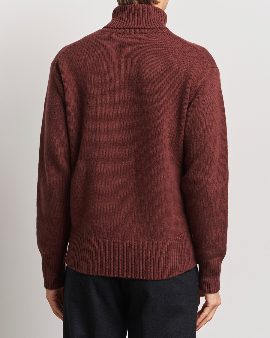 Herre | Gensere | Merz b. Schwanen | Merino/Cashmere Rollneck Bark Brown