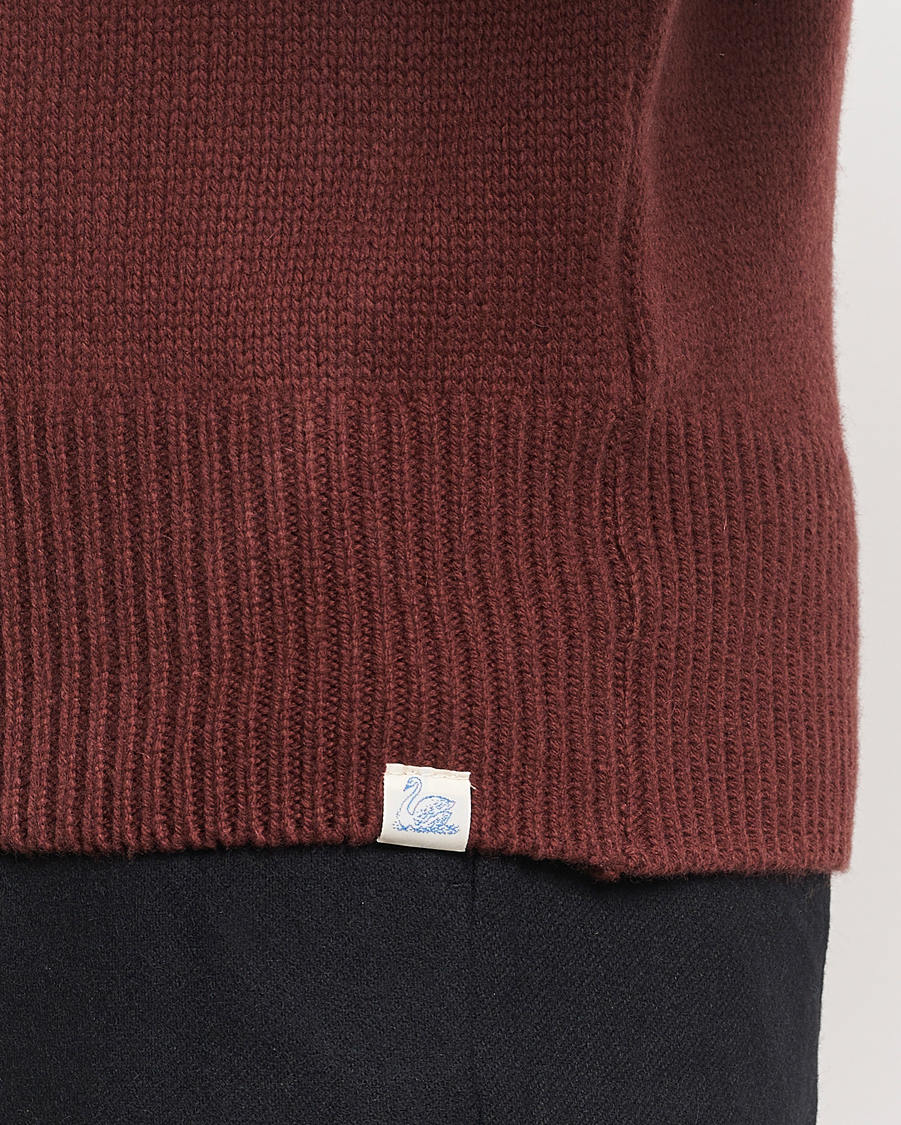 Herre | Gensere | Merz b. Schwanen | Merino/Cashmere Rollneck Bark Brown