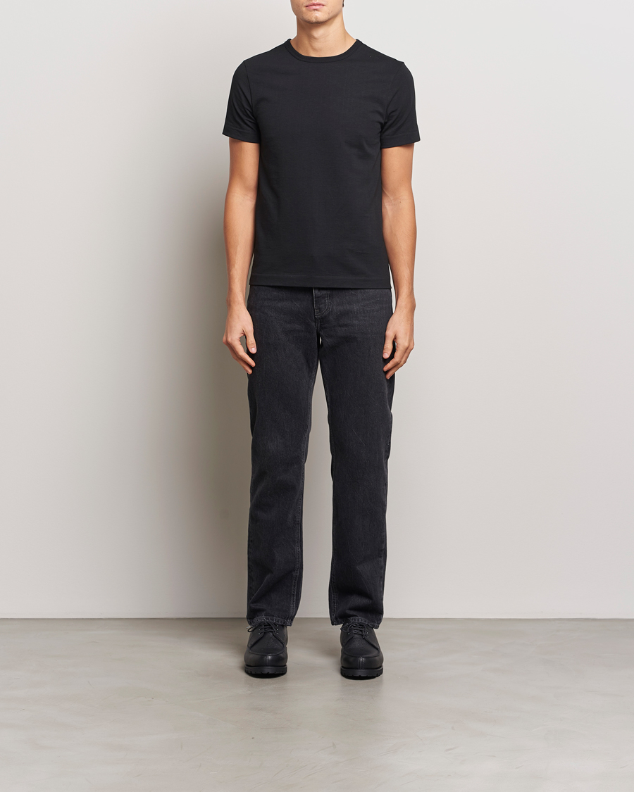 Herre | T-Shirts | Merz b. Schwanen | Classic Fit Loopwheeled T-Shirt Black