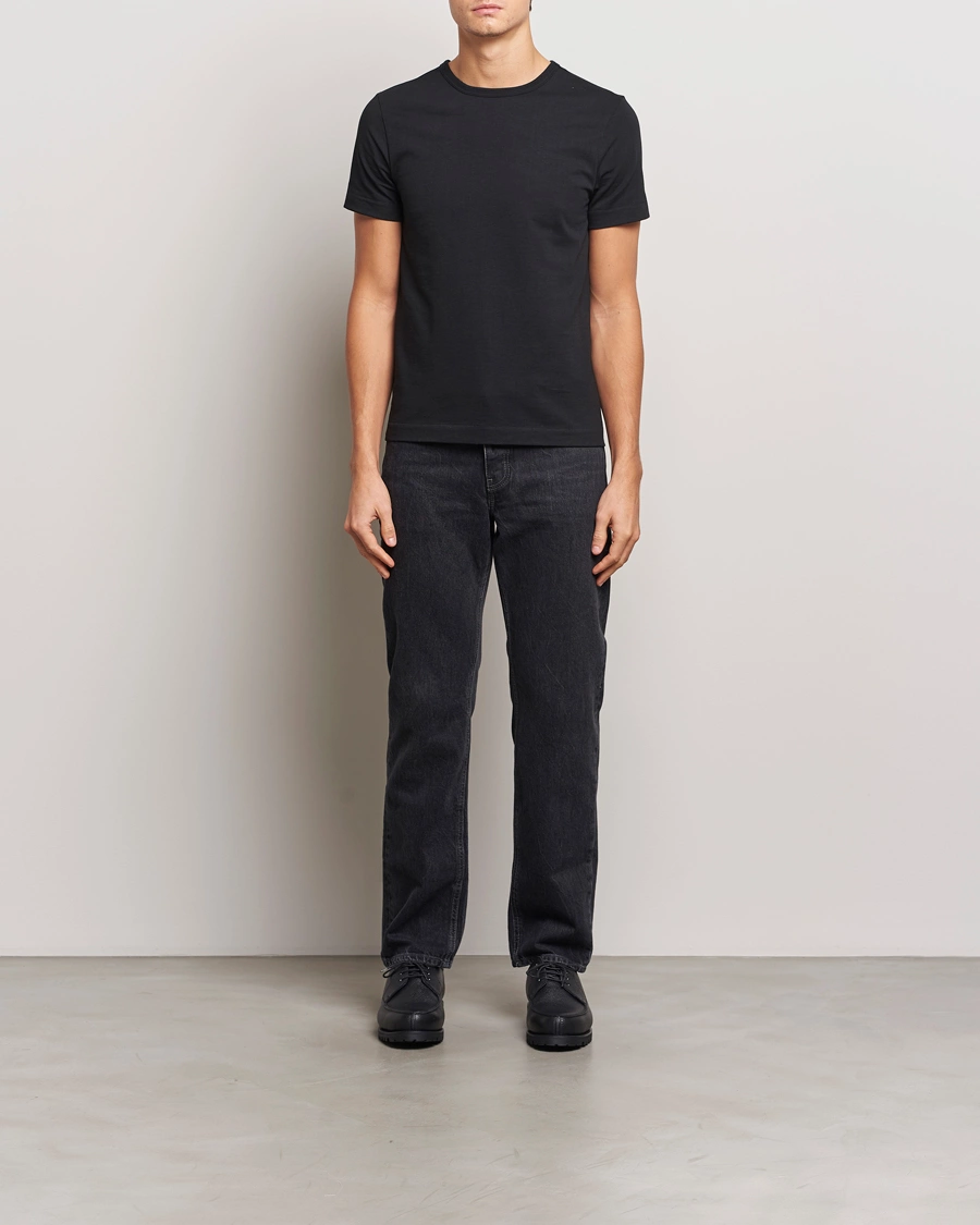 Herre | T-Shirts | Merz b. Schwanen | Classic Fit Loopwheeled T-Shirt Black