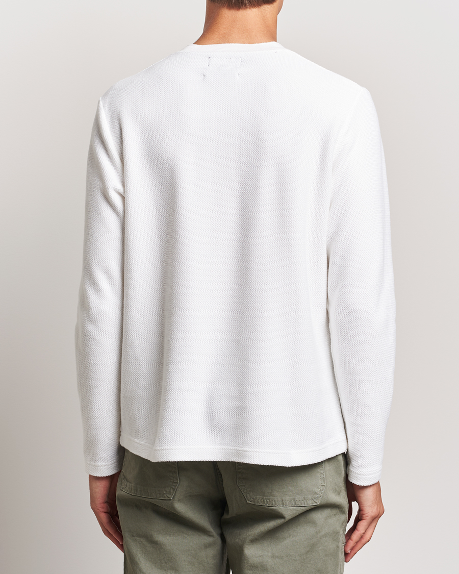 Herre | Gensere | BEAMS PLUS | Waffle Cotton Henley White