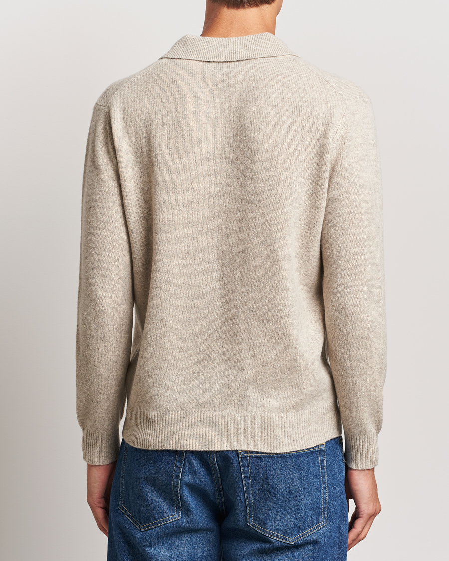 Herre | Gensere | BEAMS PLUS | Knitted Wool Polo Beige