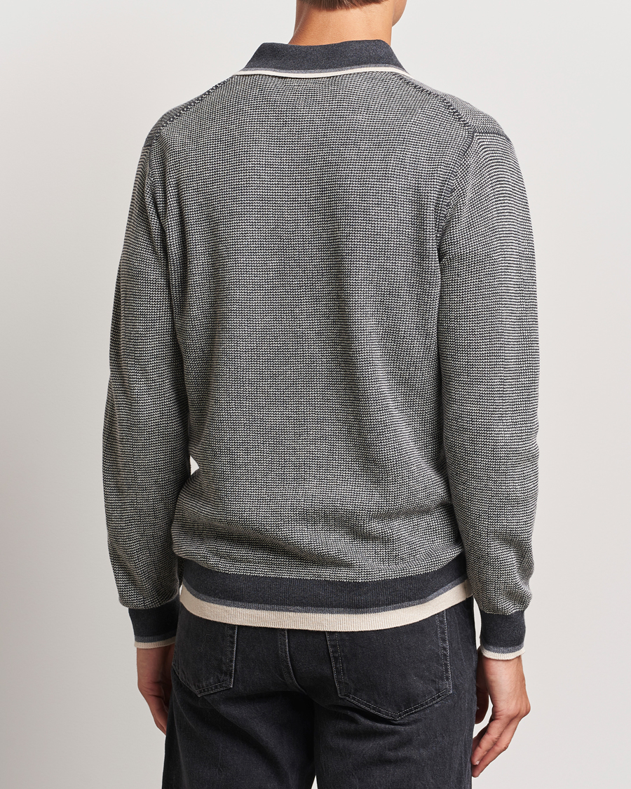 Herre | Gensere | BEAMS PLUS | Collar Line Knitted Polo Charcoal