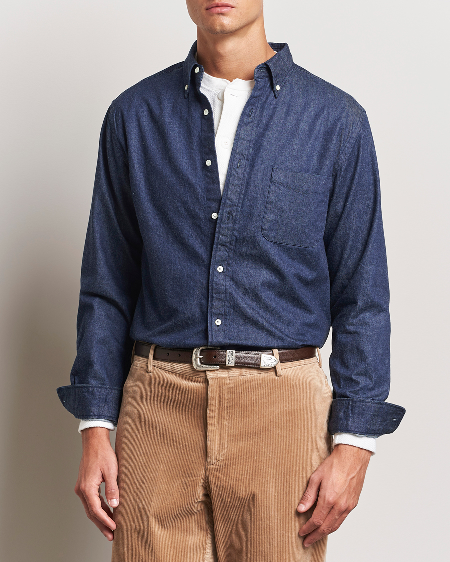 Herre | Skjorter | BEAMS PLUS | Denim Button Down Shirt Dark Indigo