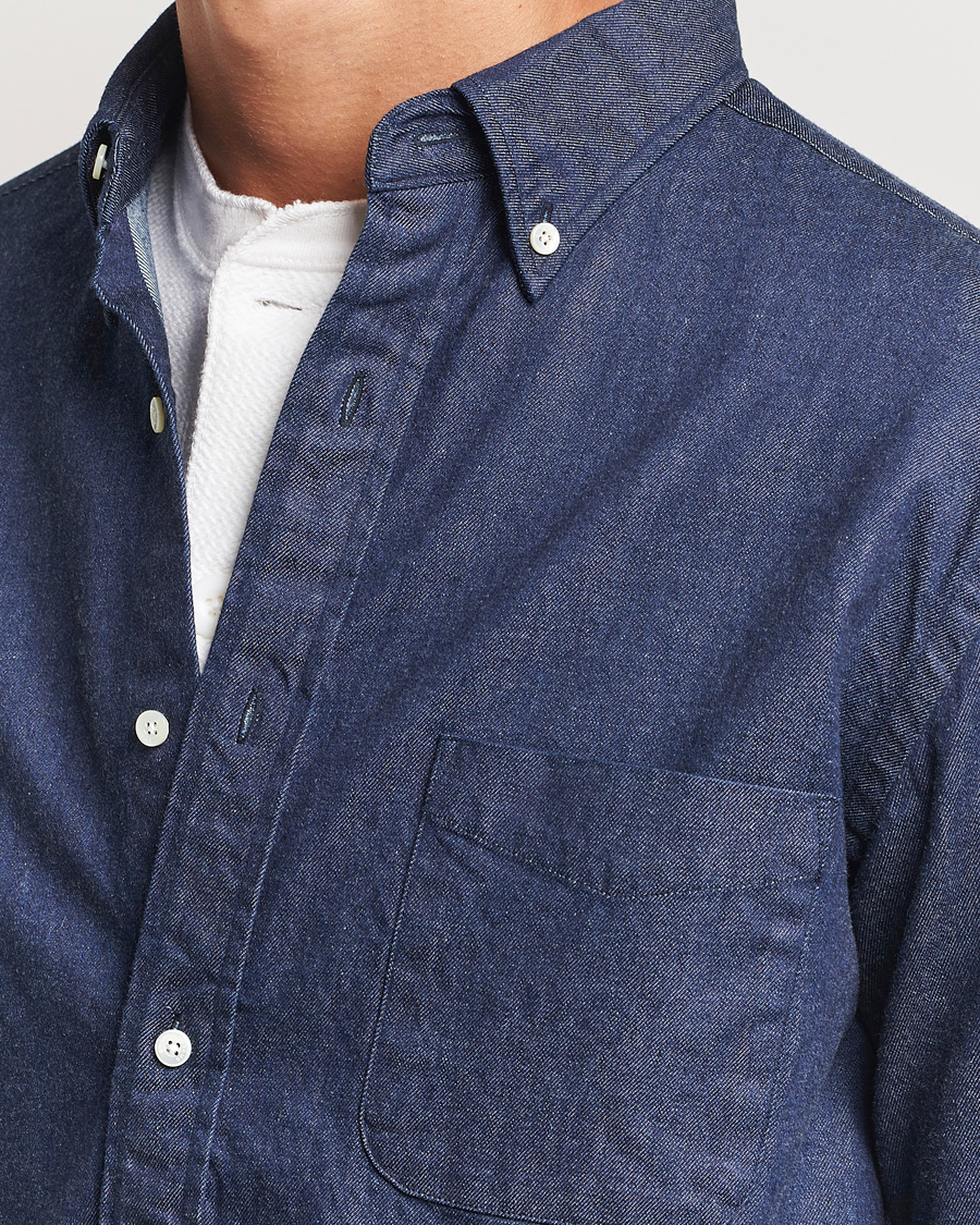 Herre | Skjorter | BEAMS PLUS | Denim Button Down Shirt Dark Indigo