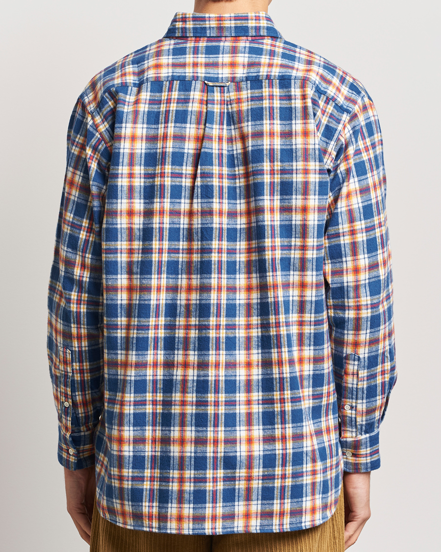 Herre | Skjorter | BEAMS PLUS | Brushed Flannel Button Down Shirt Blue