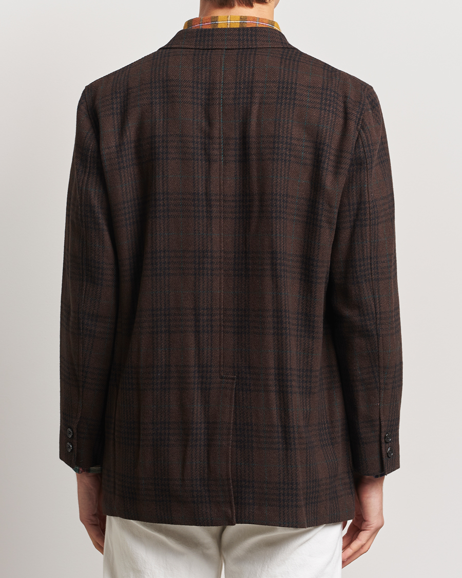 Herre | Dressjakker | BEAMS PLUS | Wool Plaid Blazer Dark Brown