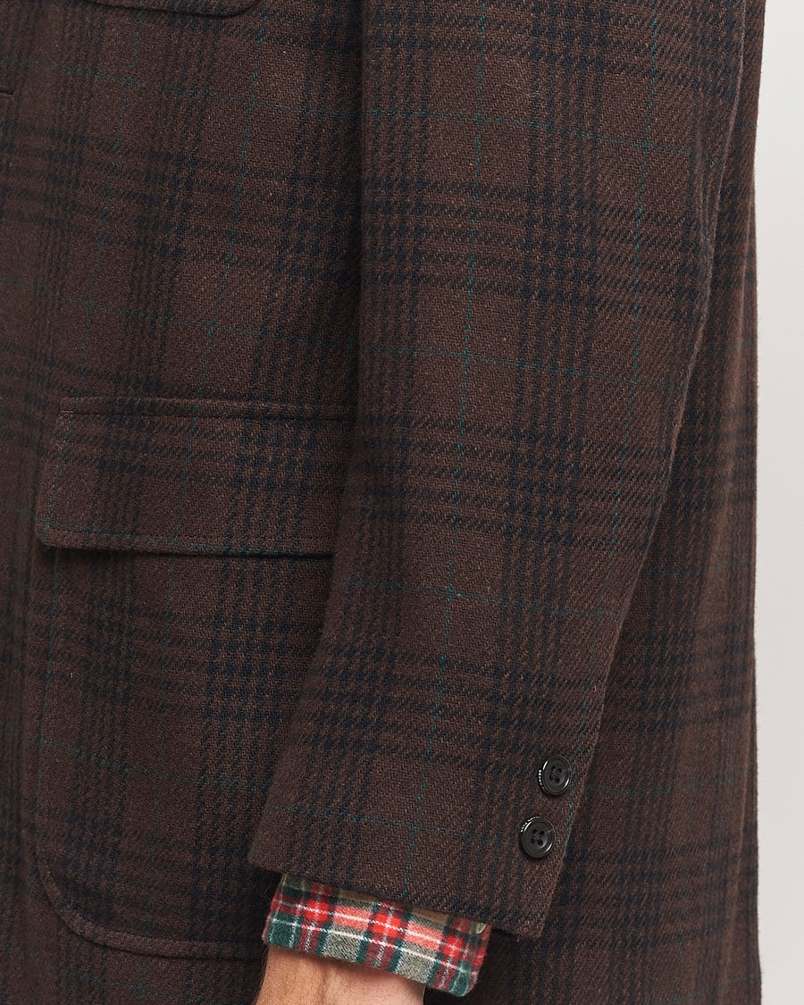 Herre | Dressjakker | BEAMS PLUS | Wool Plaid Blazer Dark Brown