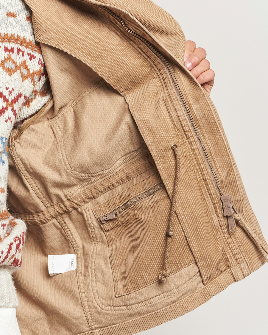 Herre | Jakker | BEAMS PLUS | Corduroy Field Coat Khaki