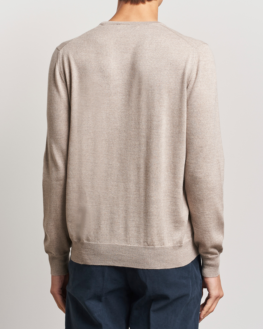 Herre | Gensere | Gran Sasso | Merino Fashion Fit Crew Neck Pullover Light Beige