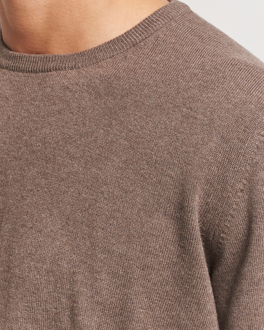 Herre | Gensere | Gran Sasso | Wool/Cashmere Crew Neck Light Brown