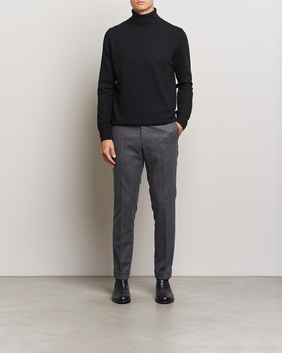 Herre | Gensere | Gran Sasso | Wool/Cashmere Rollneck Black