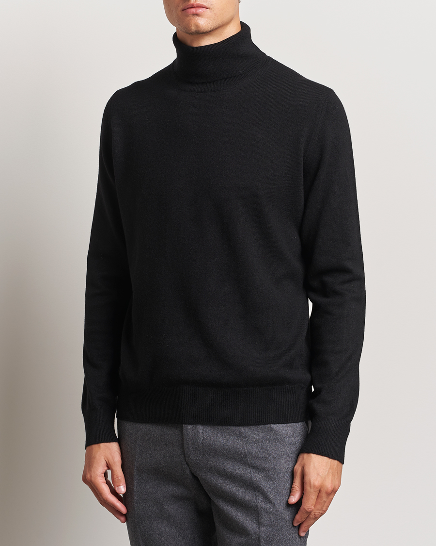 Herre | Gensere | Gran Sasso | Wool/Cashmere Rollneck Black
