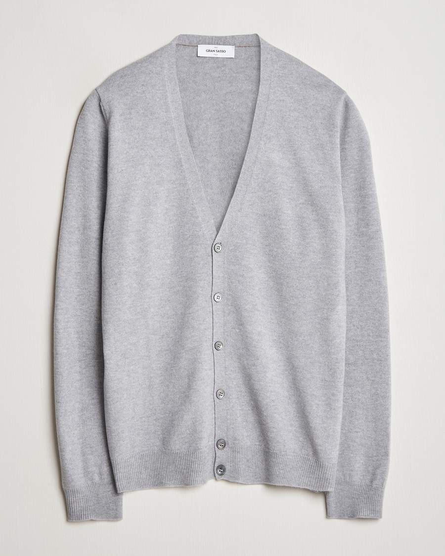 Herre | Gensere | Gran Sasso | Wool/Cashmere Cardigan Light Grey
