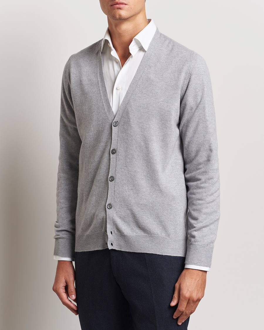 Herre | Gensere | Gran Sasso | Wool/Cashmere Cardigan Light Grey