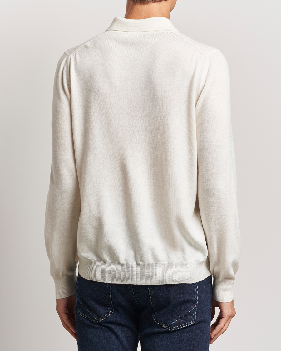 Herre | Gensere | Gran Sasso | Merino Fashion Fit Polo Cream