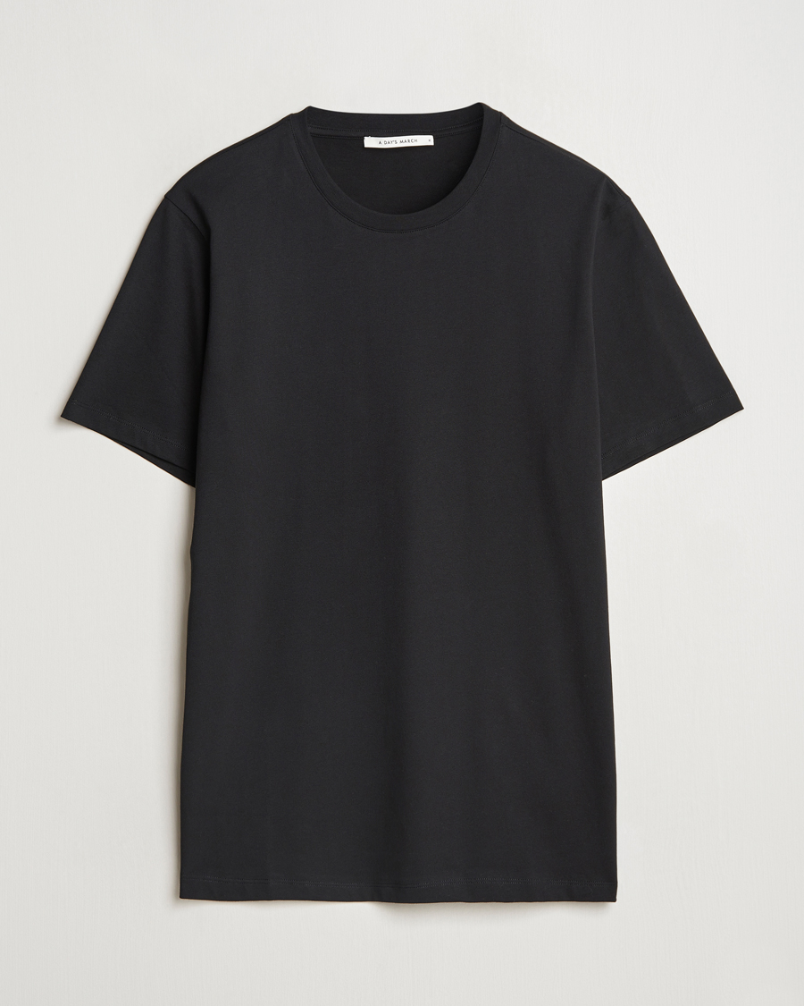 Herre | T-Shirts | A Day's March | Midweight T-Shirt Black
