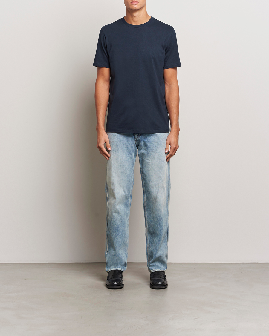Herre | T-Shirts | A Day's March | Midweight T-Shirt Navy