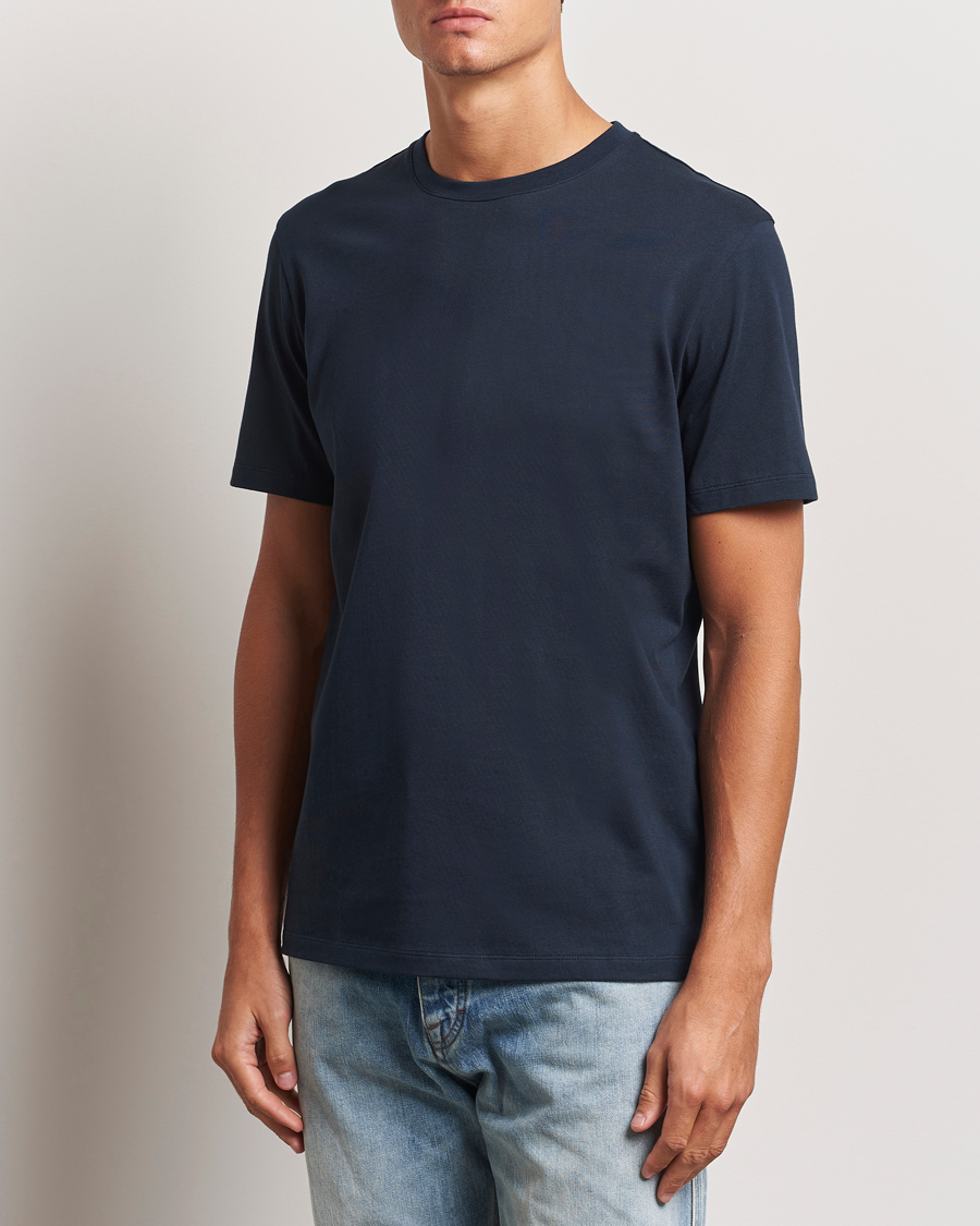 Herre | T-Shirts | A Day's March | Midweight T-Shirt Navy