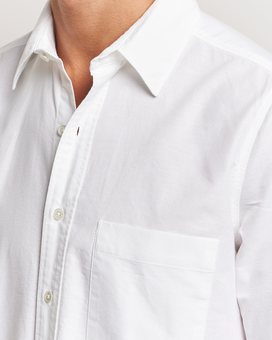Herre | Skjorter | A Day's March | Mason Dyed Oxford Shirt White