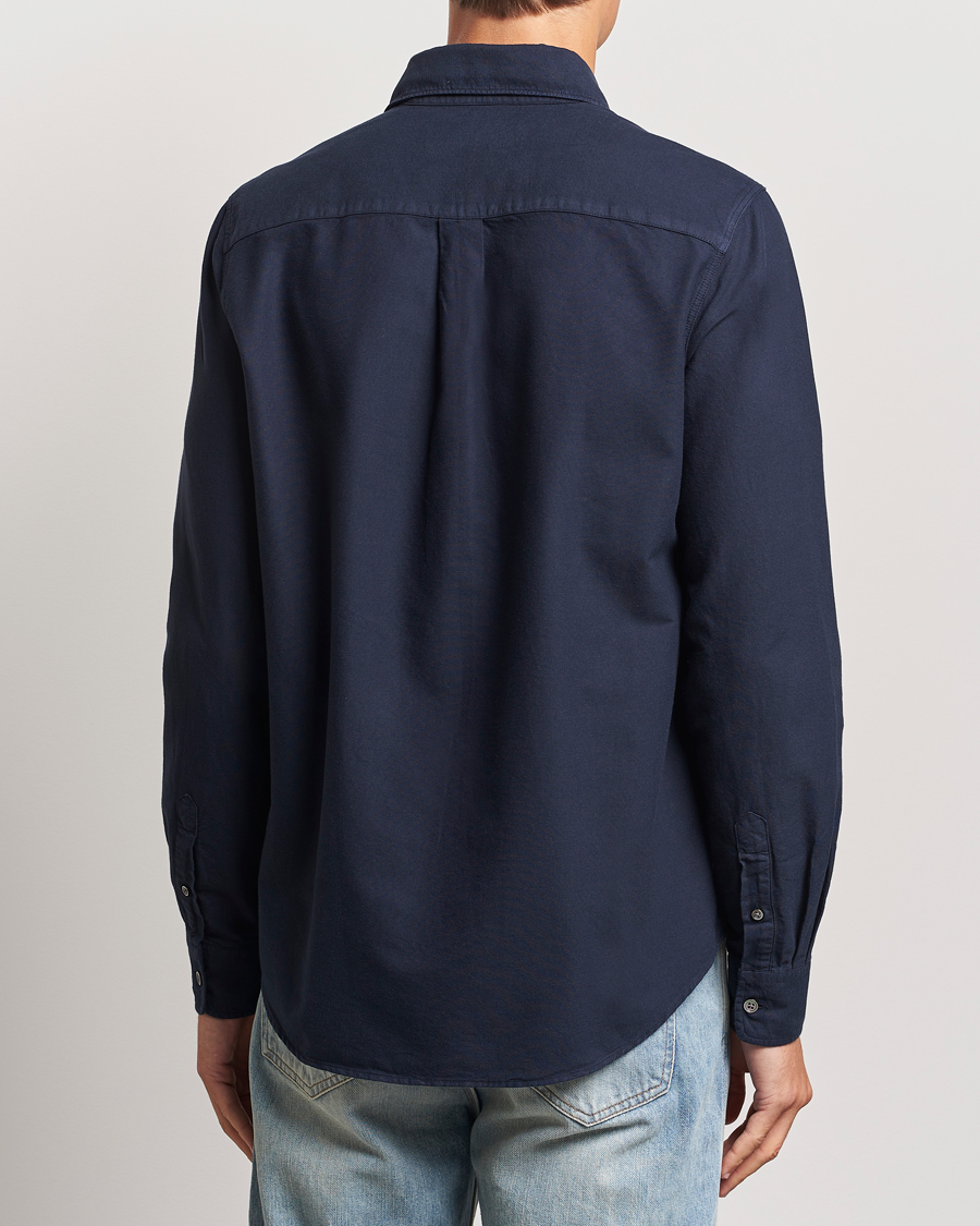 Herre | Skjorter | A Day's March | Mason Dyed Oxford Shirt Navy