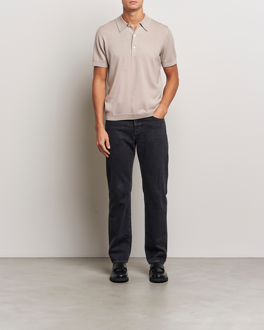 Herre | Pikéer | A Day's March | Rosehall Short Sleeve Merino Polo Dove