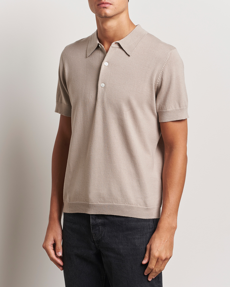 Herre | Pikéer | A Day's March | Rosehall Short Sleeve Merino Polo Dove