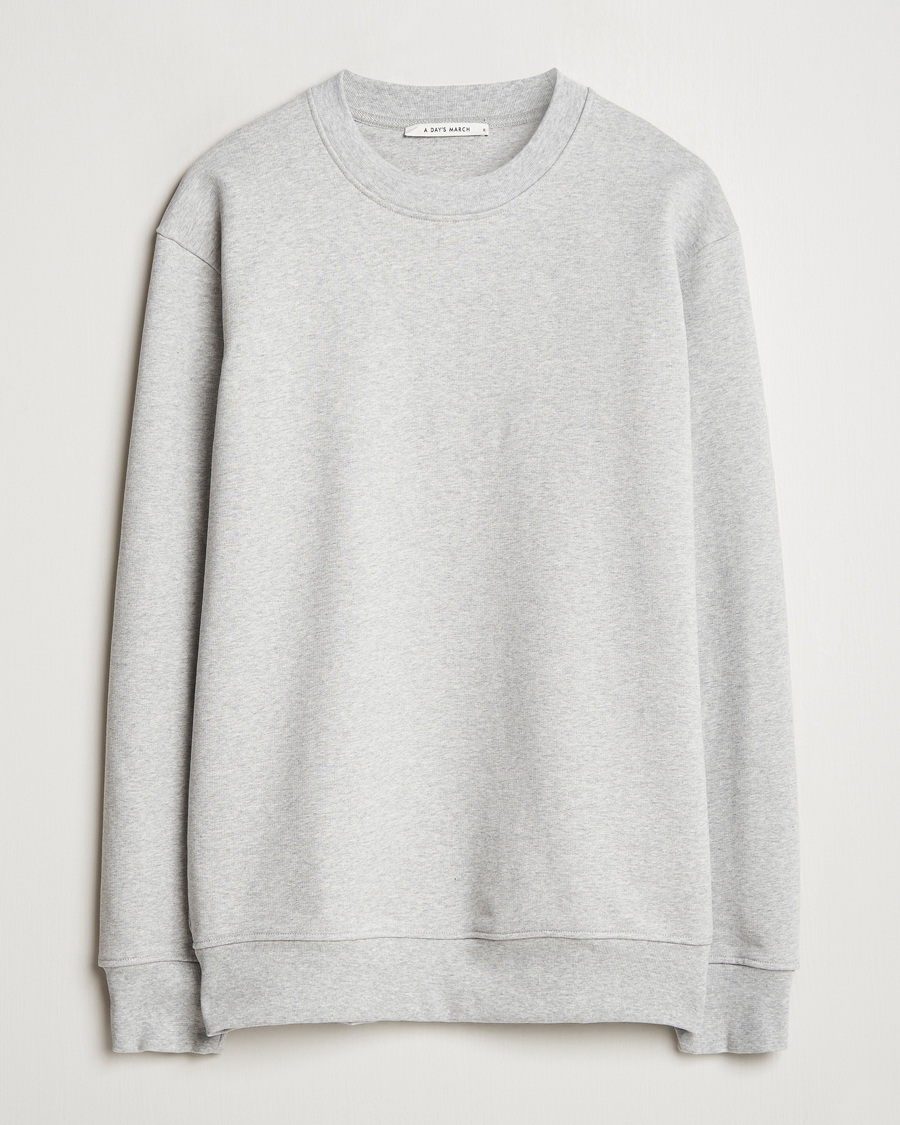 Herre | Gensere | A Day's March | Etienne Sweatshirt Grey Melange