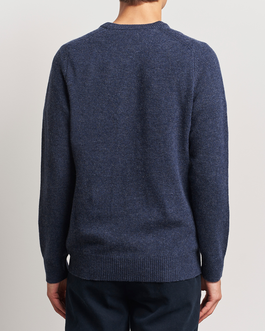Herre | Gensere | A Day's March | Brodick Lambswool Sweater Navy