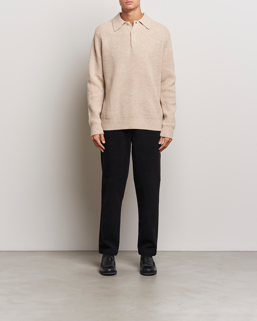 Herre | Gensere | A Day's March | Dover Lambswool Polo Sand Melange