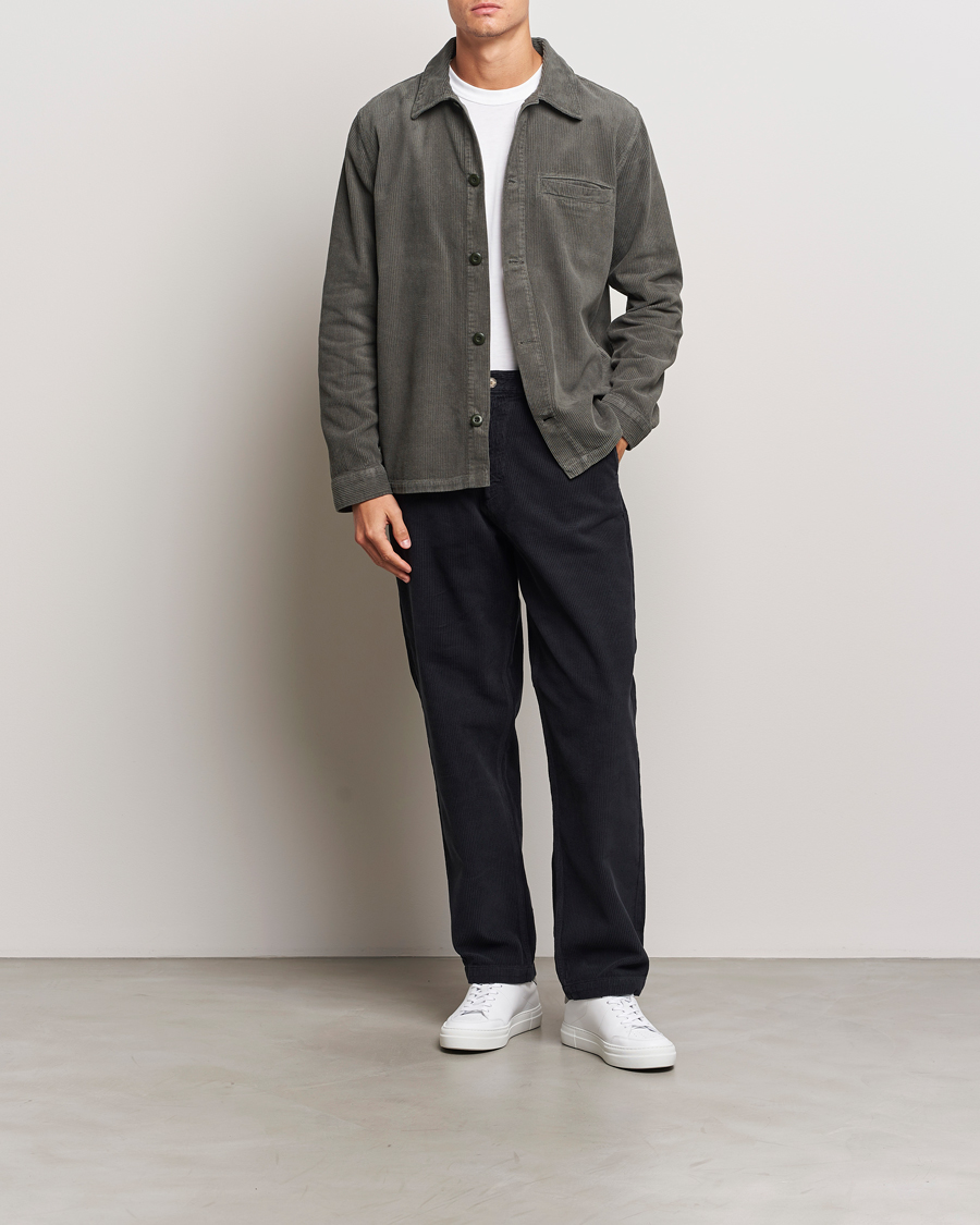 Herre | Skjorter | A Day's March | Telford Corduroy Overshirt Olive