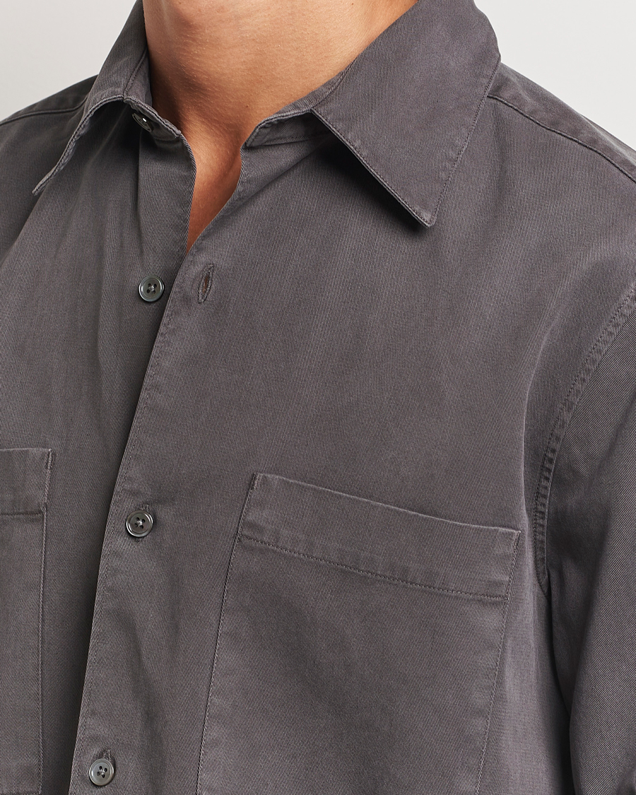 Herre | Skjorter | A Day's March | Farleigh Lyocell Shirt Dark Grey
