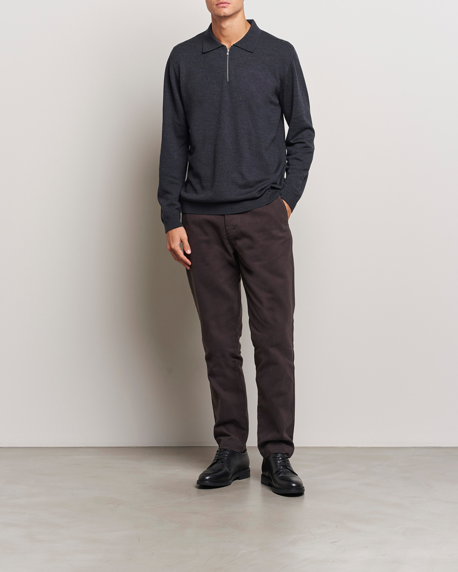 Herre | Bukser | A Day's March | Miller Cotton Lyocell Trousers Chocolate
