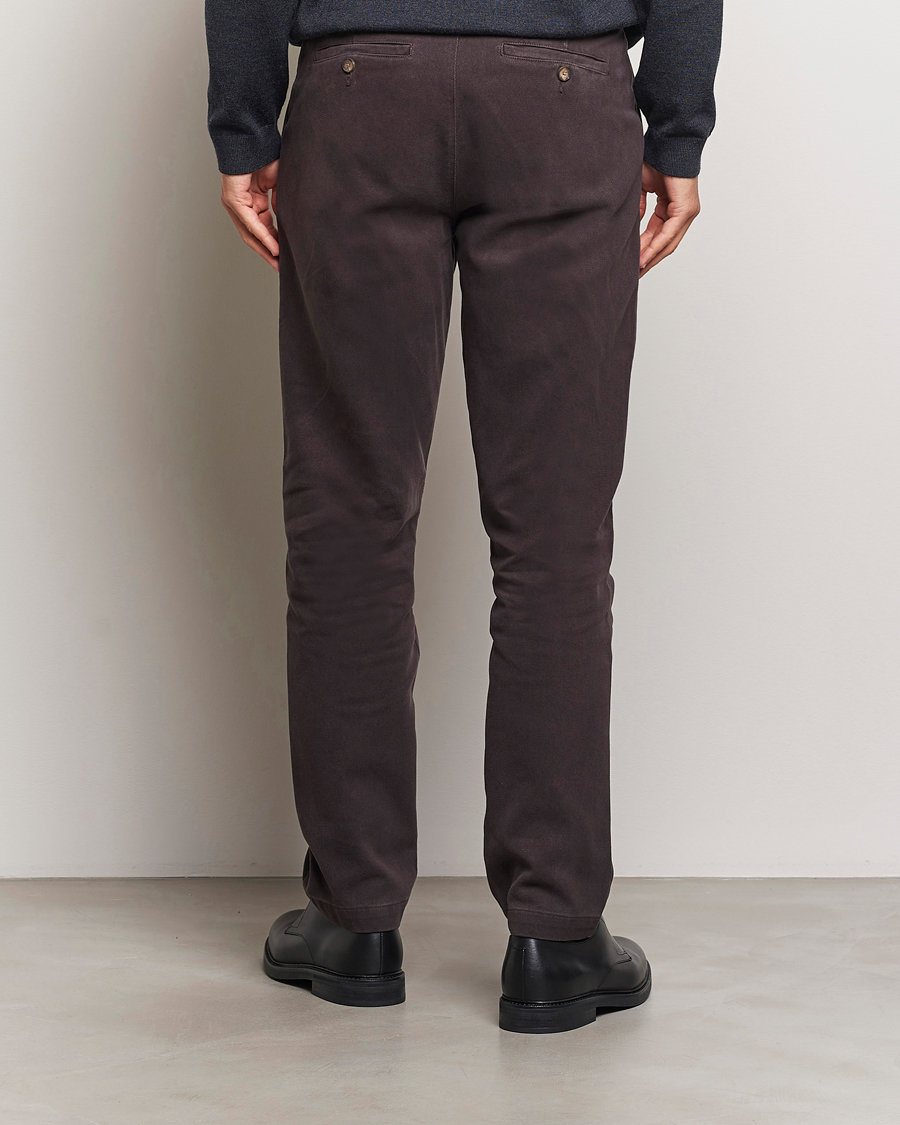 Herre | Bukser | A Day's March | Miller Cotton Lyocell Trousers Chocolate