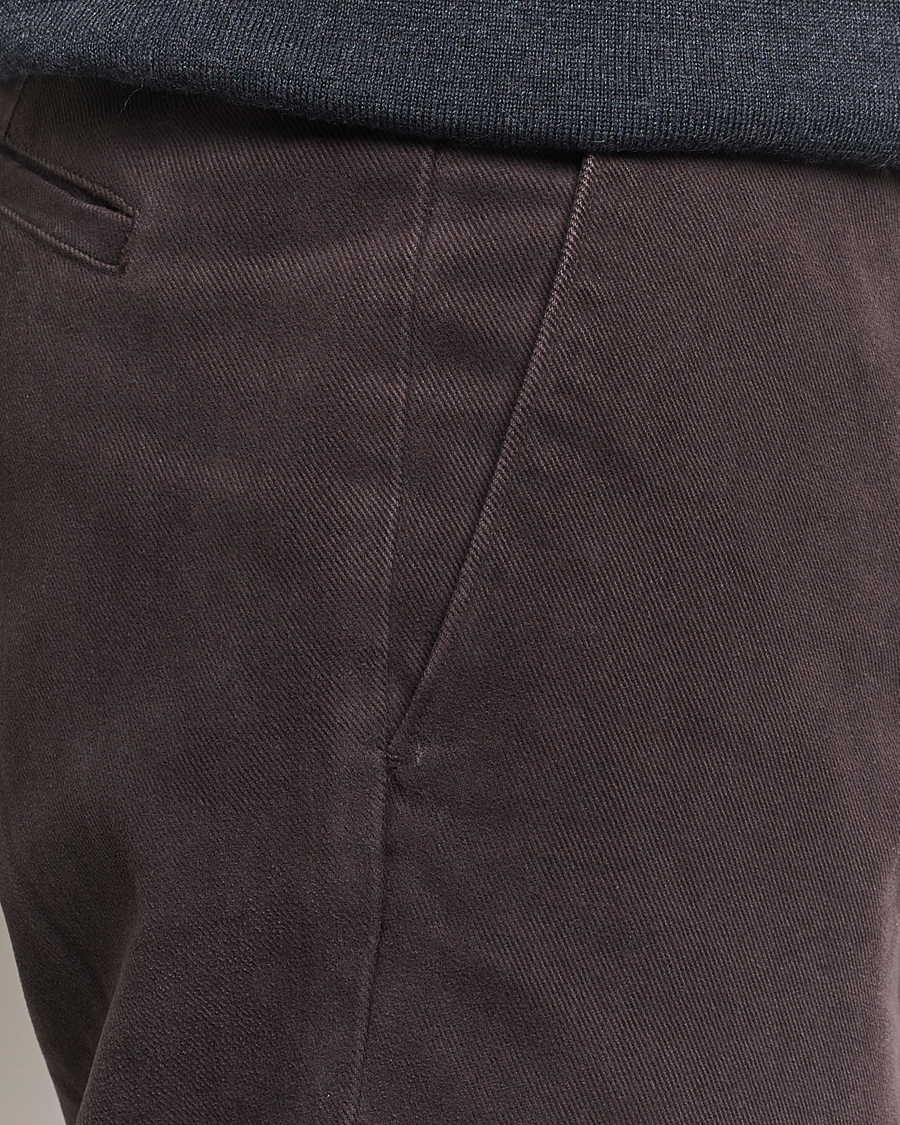 Herre | Bukser | A Day's March | Miller Cotton Lyocell Trousers Chocolate