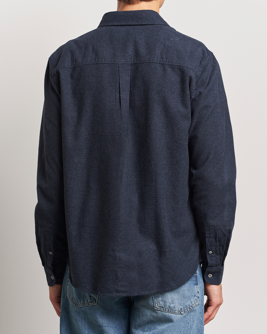 Herre | Skjorter | A Day's March | Newark Flannel Shirt Navy