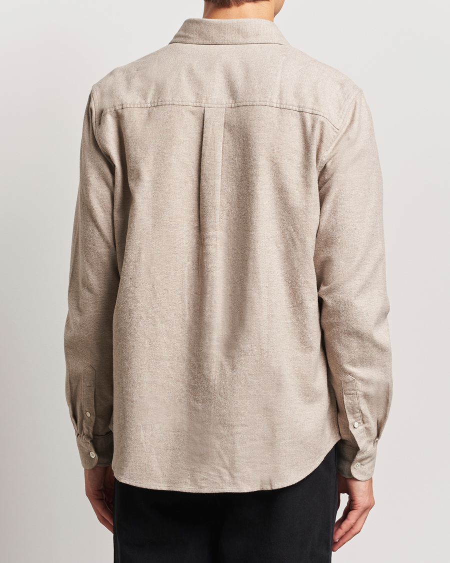 Herre | Skjorter | A Day's March | Newark Flannel Shirt Sand Melange